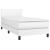 Pat box spring cu saltea, alb, 100x200 cm, piele ecologică GartenMobel Dekor