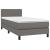 Pat box spring cu saltea, gri, 100x200 cm, piele ecologică GartenMobel Dekor