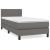 Pat box spring cu saltea, gri, 100x200 cm, piele ecologică GartenMobel Dekor
