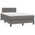Pat box spring cu saltea, gri, 120x200 cm, piele ecologică GartenMobel Dekor
