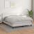 Pat box spring cu saltea, alb, 140x200 cm, piele ecologică GartenMobel Dekor