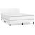 Pat box spring cu saltea, alb, 140x200 cm, piele ecologică GartenMobel Dekor