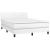 Pat box spring cu saltea, alb, 140x200 cm, piele ecologică GartenMobel Dekor