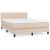 Pat box spring cu saltea, cappuccino, 140x200cm piele ecologică GartenMobel Dekor