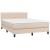 Pat box spring cu saltea, cappuccino, 140x200cm piele ecologică GartenMobel Dekor