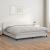 Pat box spring cu saltea, alb, 200x200 cm, piele ecologică GartenMobel Dekor
