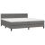 Pat box spring cu saltea, gri, 200x200 cm, piele ecologică GartenMobel Dekor