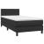 Pat box spring cu saltea, negru, 80x200 cm, piele ecologică GartenMobel Dekor