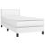 Pat box spring cu saltea, alb, 80x200 cm, piele ecologică GartenMobel Dekor