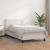 Pat box spring cu saltea, alb, 80x200 cm, piele ecologică GartenMobel Dekor