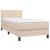 Pat box spring cu saltea, cappuccino, 80x200 cm piele ecologică GartenMobel Dekor