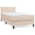 Pat box spring cu saltea, cappuccino, 80x200 cm piele ecologică GartenMobel Dekor