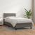 Pat box spring cu saltea, gri, 90x200 cm, piele ecologică GartenMobel Dekor