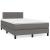 Pat box spring cu saltea, gri, 120x200 cm, piele ecologică GartenMobel Dekor