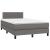 Pat box spring cu saltea, gri, 120x200 cm, piele ecologică GartenMobel Dekor