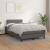Pat box spring cu saltea, gri, 120x200 cm, piele ecologică GartenMobel Dekor