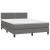 Pat box spring cu saltea, gri, 140x200 cm, piele ecologică GartenMobel Dekor