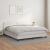 Pat box spring cu saltea, alb, 160x200 cm, piele ecologică GartenMobel Dekor