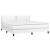 Pat box spring cu saltea, alb, 160x200 cm, piele ecologică GartenMobel Dekor