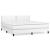 Pat box spring cu saltea, alb, 160x200 cm, piele ecologică GartenMobel Dekor