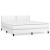 Pat box spring cu saltea, alb, 180x200 cm, piele ecologică GartenMobel Dekor