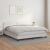 Pat box spring cu saltea, alb, 180x200 cm, piele ecologică GartenMobel Dekor