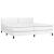 Pat box spring cu saltea, alb, 200x200 cm, piele ecologică GartenMobel Dekor