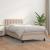 Pat box spring cu saltea, cappuccino, 80x200 cm piele ecologică GartenMobel Dekor