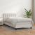 Pat box spring cu saltea, alb, 90x200 cm, piele ecologică GartenMobel Dekor