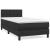 Pat box spring cu saltea, negru, 100x200 cm, piele ecologică GartenMobel Dekor