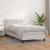 Pat box spring cu saltea, alb, 100x200 cm, piele ecologică GartenMobel Dekor