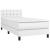 Pat box spring cu saltea, alb, 100x200 cm, piele ecologică GartenMobel Dekor