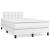 Pat box spring cu saltea, alb, 120x200 cm, piele ecologică GartenMobel Dekor