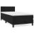 Pat box spring cu saltea, negru, 90x200 cm, catifea GartenMobel Dekor