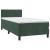 Pat box spring cu saltea, verde închis, 90x200 cm, catifea GartenMobel Dekor
