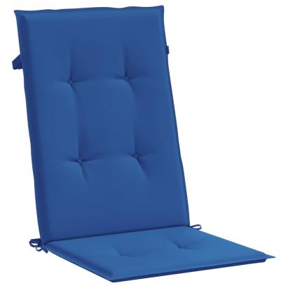 Perne scaun spătar înalt, 6 buc., albastru, 120x50x3 cm, textil GartenMobel Dekor
