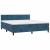Pat box spring cu saltea, albastru închis, 160x200 cm, catifea GartenMobel Dekor