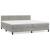 Pat box spring cu saltea, gri deschis, 200x200 cm, catifea GartenMobel Dekor