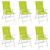 Perne scaun cu spătar înalt, 6 buc., verde, 120x50x3 cm, textil GartenMobel Dekor