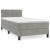 Pat box spring cu saltea, gri deschis, 80x200 cm, catifea GartenMobel Dekor