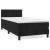 Pat box spring cu saltea, negru, 80x200 cm, catifea GartenMobel Dekor