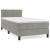 Pat box spring cu saltea, gri deschis, 90x190 cm, catifea GartenMobel Dekor