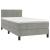 Pat box spring cu saltea, gri deschis, 90x190 cm, catifea GartenMobel Dekor