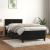 Pat box spring cu saltea, negru, 90x190 cm, catifea GartenMobel Dekor
