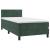 Pat box spring cu saltea, verde închis, 90x190 cm, catifea GartenMobel Dekor