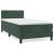 Pat box spring cu saltea, verde închis, 90x200 cm, catifea GartenMobel Dekor