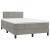 Pat box spring cu saltea, gri deschis, 120x200 cm, catifea GartenMobel Dekor