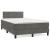 Pat box spring cu saltea, gri închis, 120x200 cm, catifea GartenMobel Dekor
