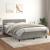 Pat box spring cu saltea, gri deschis, 140x190 cm, catifea GartenMobel Dekor