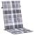 Perne scaun spătar înalt, 6 buc. gri carouri 120x50x3 cm textil GartenMobel Dekor